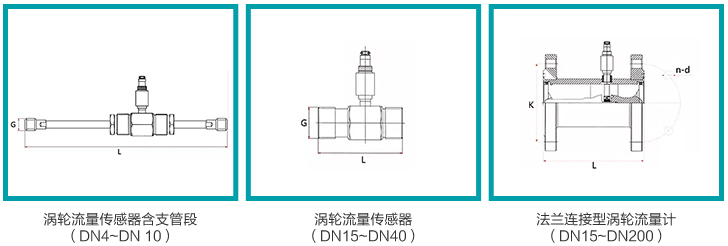 dn15渦輪流量計安裝尺寸圖